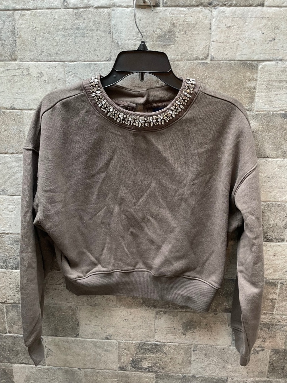 ❤️ GAP VINTAGE SOFT JEWEL NECK CROPPED SWEATSHIRT SIZE XXS